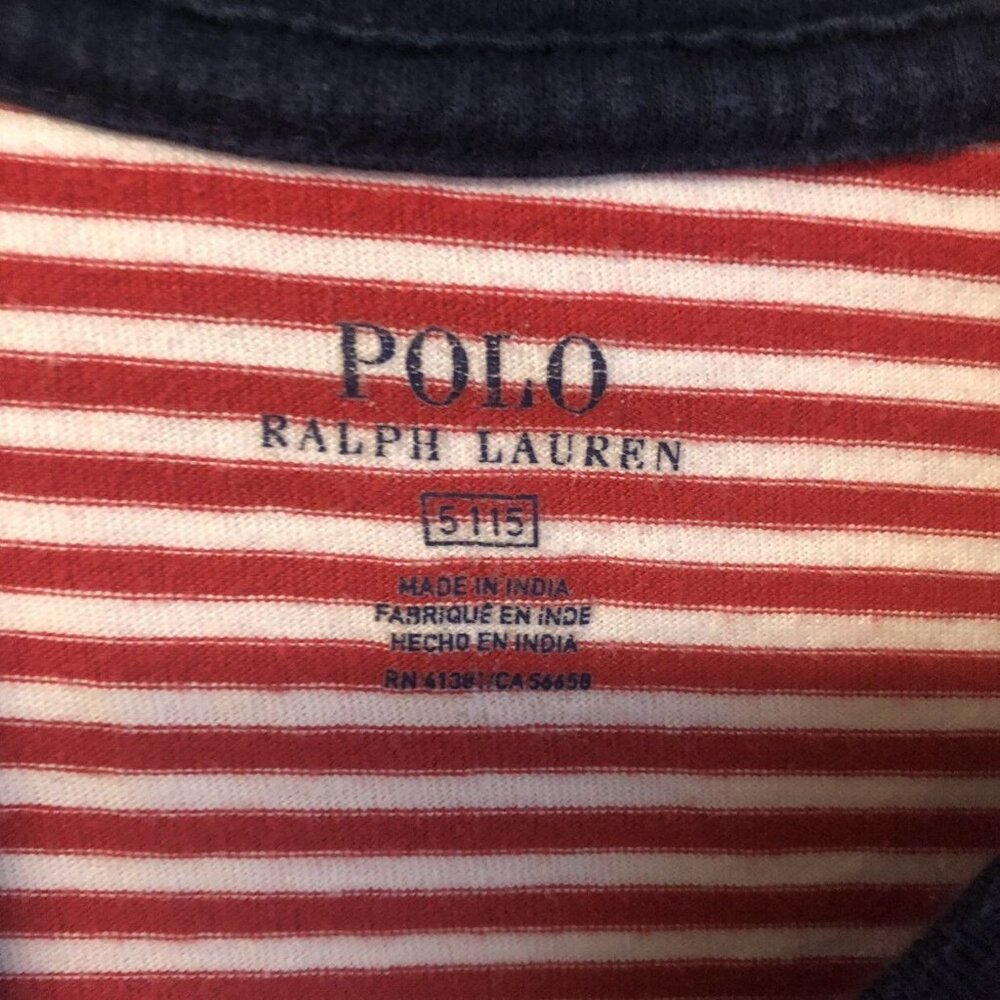 Ralph Lauren Polo Size 5 Striped Tee - Picture 3 of 4